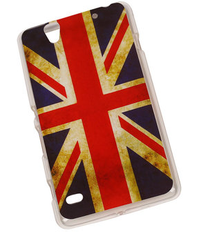 Britse Vlag TPU Cover Case voor Sony Xperia C4 Hoesje