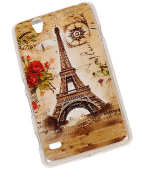 Eiffeltoren TPU Cover Case voor Sony Xperia C4 Hoesje