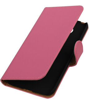 Roze Effen booktype cover hoesje voor LG G5