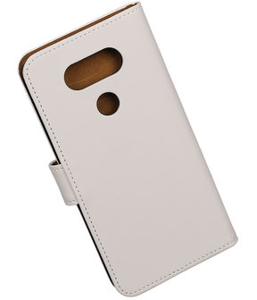 Wit Effen booktype cover hoesje voor LG G5