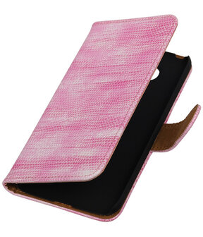Roze Mini Slang booktype cover hoesje voor LG G5