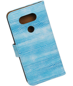 Turquoise Mini Slang booktype cover hoesje voor LG G5