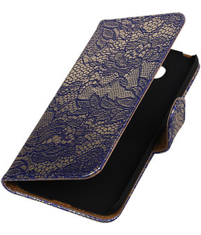 Blauw Lace booktype cover hoesje voor LG G5