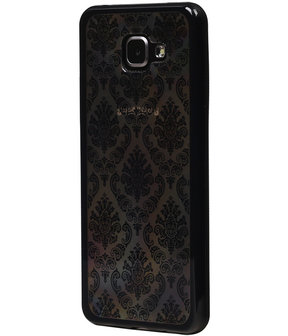 Zwart Brocant TPU back case cover hoesje voor Samsung Galaxy A7 (2016)