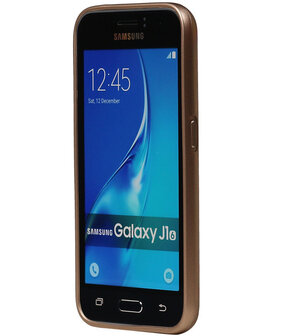 Goud Brocant TPU back case cover hoesje voor Samsung Galaxy J1 (2016)
