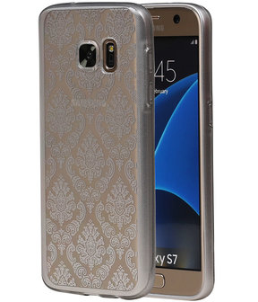 Zilver Brocant TPU back case cover hoesje voor Samsung Galaxy S7