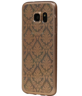 Goud Brocant TPU back case cover hoesje voor Samsung Galaxy S7 Edge