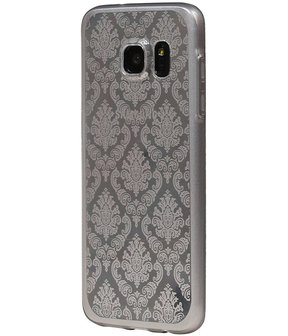 Zilver Brocant TPU back case cover hoesje voor Samsung Galaxy S7 Edge