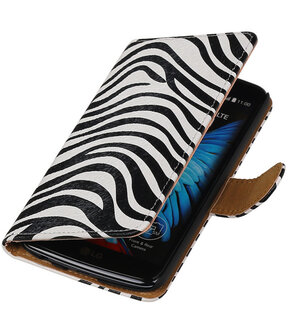 Zebra booktype cover hoesje voor LG K10