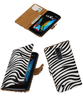 Zebra booktype cover hoesje voor LG K10