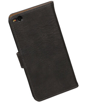 Grijs Hout booktype cover hoesje voor HTC One X9