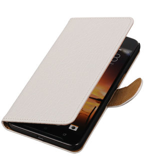 Wit Krokodil booktype cover hoesje voor HTC One X9