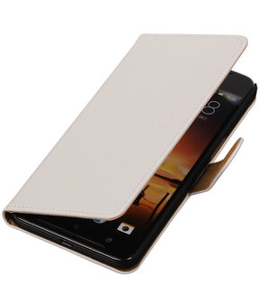 Wit Effen booktype cover hoesje voor HTC One X9