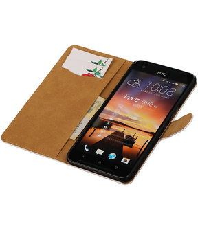Wit Effen booktype cover hoesje voor HTC One X9