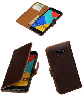 Mocca Pull-Up PU booktype wallet cover hoesje voor Samsung Galaxy A7 2016