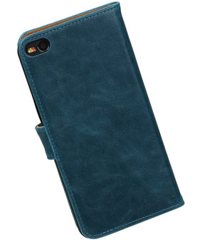 Blauw Pull-Up PU booktype wallet cover hoesje voor HTC One X9