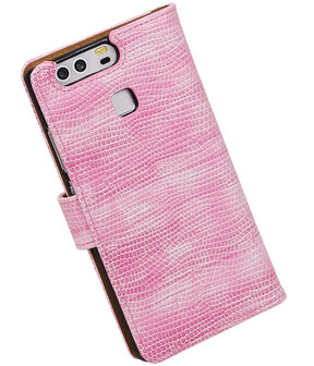 Roze Mini Slang booktype cover hoesje voor Huawei P9