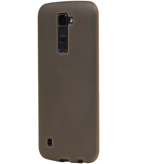 LG K10 TPU Back Cover Hoesje Transparant Grijs