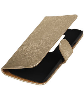 Motorola Moto G (3rd gen) - Lace/Kant Goud Bookstyle Hoesje