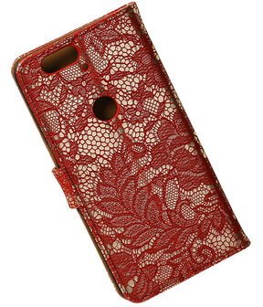 Huawei Nexus 6P - Lace Rood Booktype Wallet Hoesje