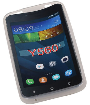 Huawei Y560 / Y5 TPU Hoesje Transparant Wit