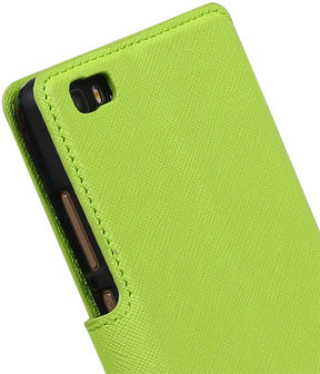 Groen Huawei P8 Lite TPU wallet case booktype hoesje HM Book