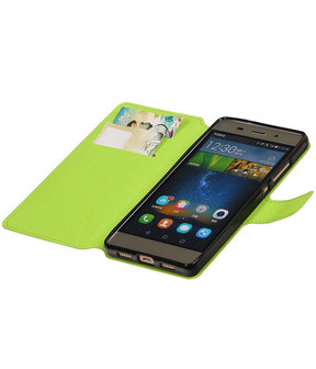 Groen Huawei P8 Lite TPU wallet case booktype hoesje HM Book