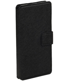 Zwart Huawei Honor Y6 TPU wallet case booktype hoesje HM Book