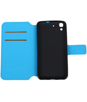 Blauw Huawei Honor Y6 TPU wallet case booktype hoesje HM Book