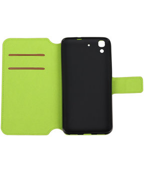 Groen Huawei Honor Y6 TPU wallet case booktype hoesje HM Book