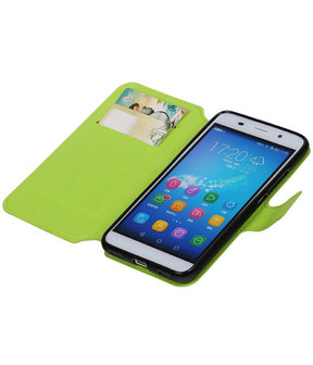 Groen Huawei Honor Y6 TPU wallet case booktype hoesje HM Book