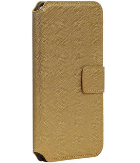 Goud Huawei Honor Y6 TPU wallet case booktype hoesje HM Book