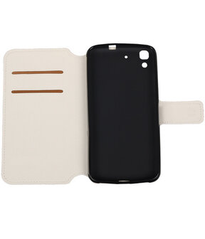 Wit Huawei Honor Y6 TPU wallet case booktype hoesje HM Book