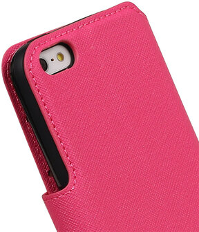 Roze Apple iPhone 6 / 6s TPU wallet case booktype hoesje HM Book