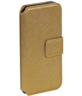 Goud Apple iPhone 6 / 6s TPU wallet case booktype hoesje HM Book