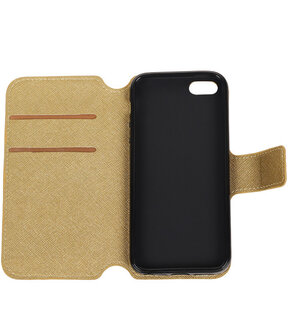 Goud Apple iPhone 6 / 6s TPU wallet case booktype hoesje HM Book