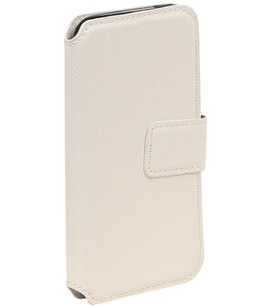 Wit Apple iPhone 6 / 6s TPU wallet case booktype hoesje HM Book
