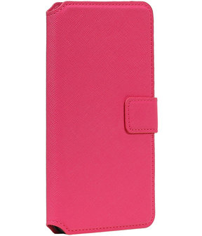 Roze Samsung Galaxy J5 2016 TPU wallet case booktype hoesje HM Book