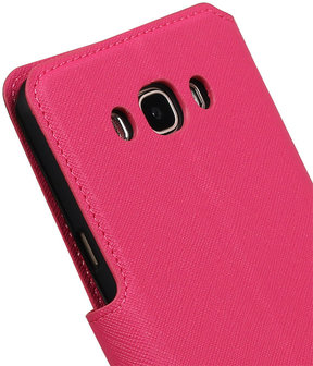 Roze Samsung Galaxy J5 2016 TPU wallet case booktype hoesje HM Book