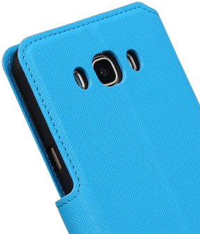 Blauw Samsung Galaxy J7 2016 TPU wallet case booktype hoesje HM Book