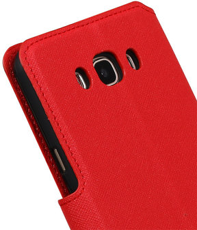 Rood Samsung Galaxy J7 2016 TPU wallet case booktype hoesje HM Book