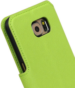 Groen Samsung Galaxy S6 TPU wallet case booktype hoesje HM Book