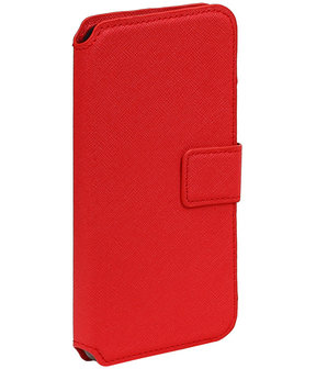 Rood Samsung Galaxy S6 TPU wallet case booktype hoesje HM Book