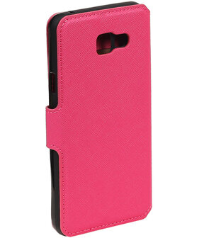 Roze Samsung Galaxy A3 2016 TPU wallet case booktype hoesje HM Book