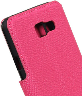 Roze Samsung Galaxy A3 2016 TPU wallet case booktype hoesje HM Book