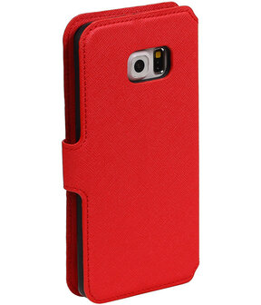 Rood Samsung Galaxy S6 Edge TPU wallet case booktype hoesje HM Book