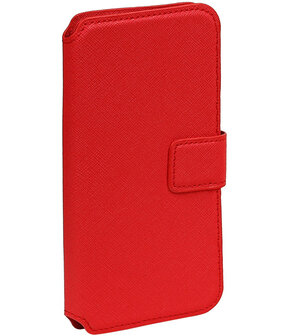 Rood Samsung Galaxy S6 Edge TPU wallet case booktype hoesje HM Book