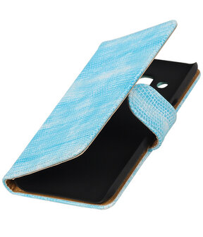 Turquoise Mini Slang booktype wallet cover hoesje voor LG K4