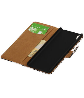 Zebra booktype wallet cover hoesje voor Sony Xperia XA