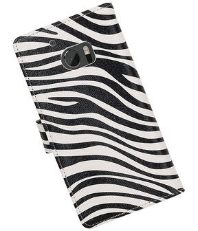 Zebra booktype wallet cover hoesje voor HTC 10